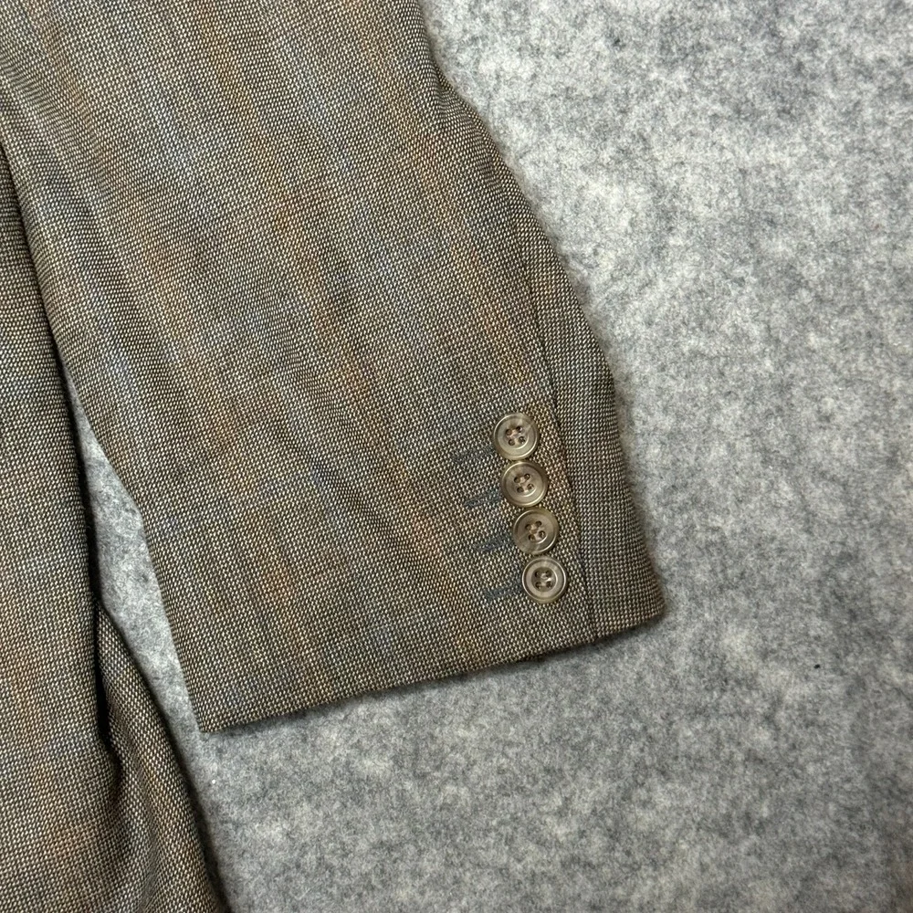 Claudio Morelli Blazer Mens 42‎ S Brown Blue Check Wool Blend Jacket Sport Coat